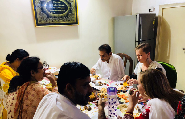 Dinner with Host family